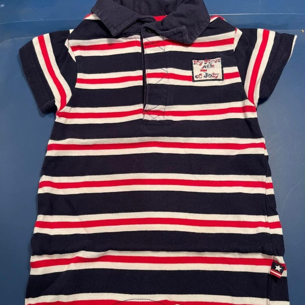 First Fourth of July baby Romper